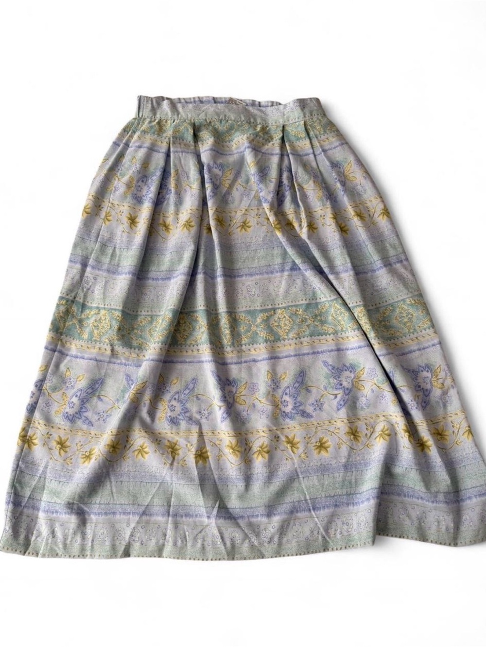 Vintage Koret Pastel Floral Midi Skirt Size 10 Cottagecore